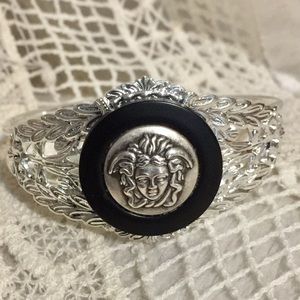 Handcrafted Silver Medusa Button Bracelet
